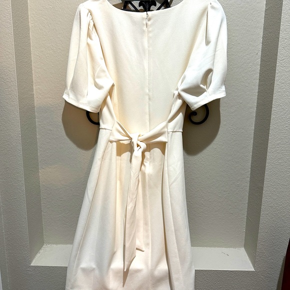 Express V-neck Tie Waist Sheath Dress - Picture 5 of 7